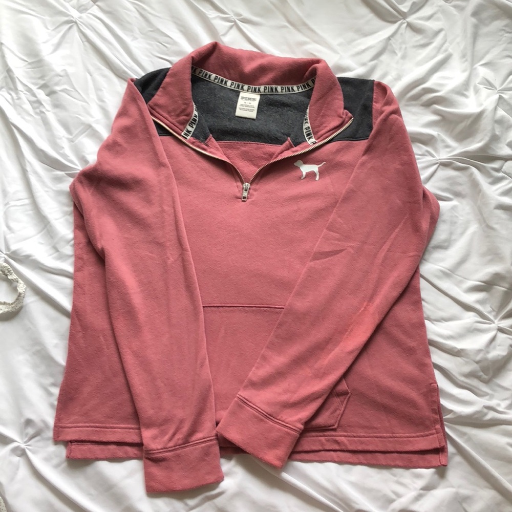 PINK Qaurter-Zip Pullover